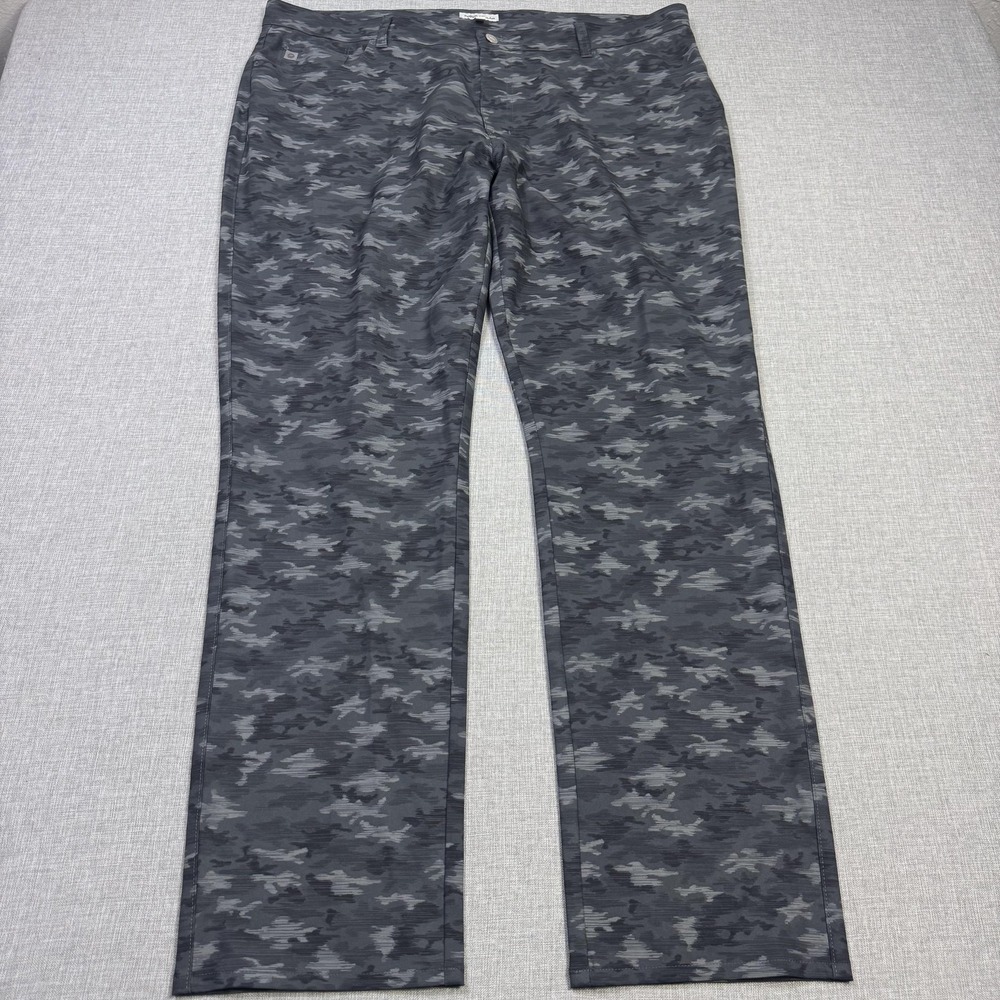 Peter Millar Crown Sport Five-Pocket Camouflage Golf Pants Mens 40x32 Gray